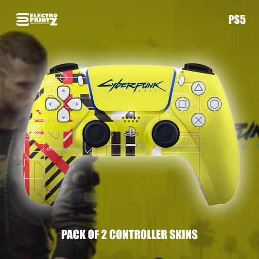 PS5 CyberPunk Controller Skins 2x - controller skins