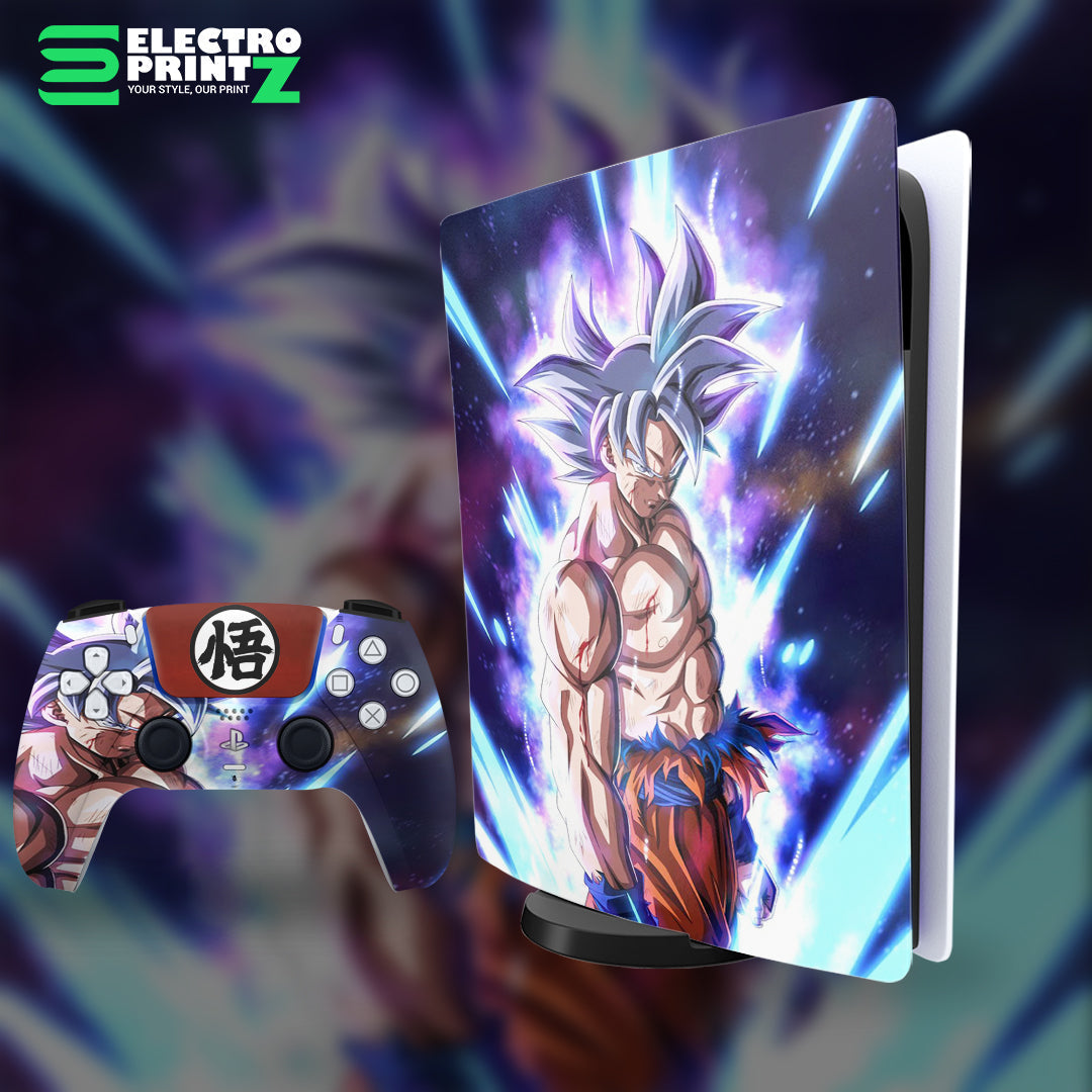 ps5 skin - dragon ball z goku vegeta design on console and controller