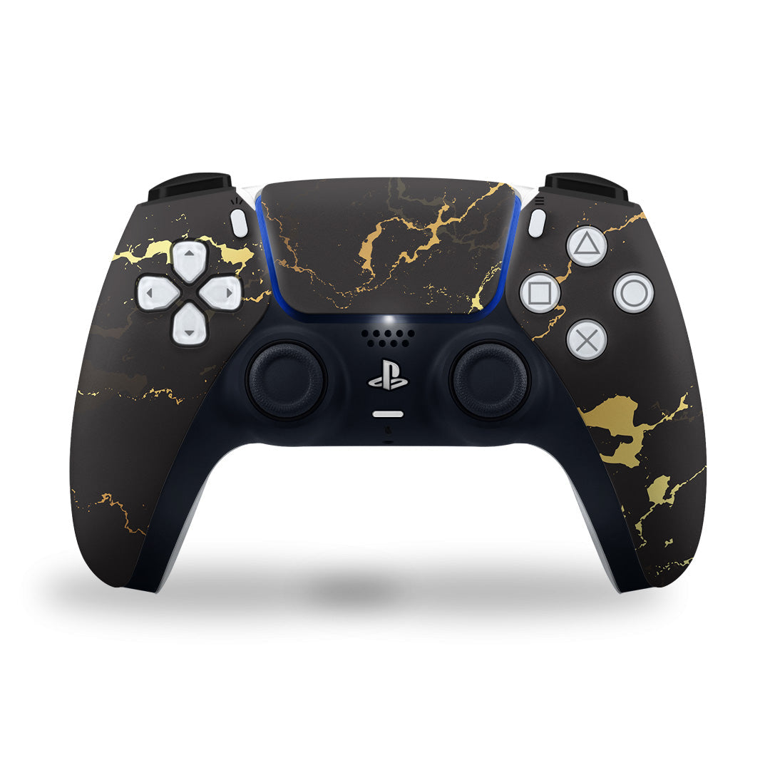 PS5 Gold marble texture controller skins 2x - controller skins