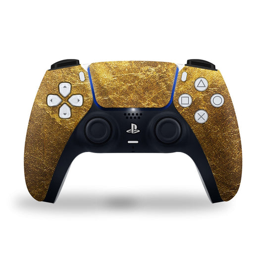 PS5 Gold Paper Controller Skin 2x - controller skins