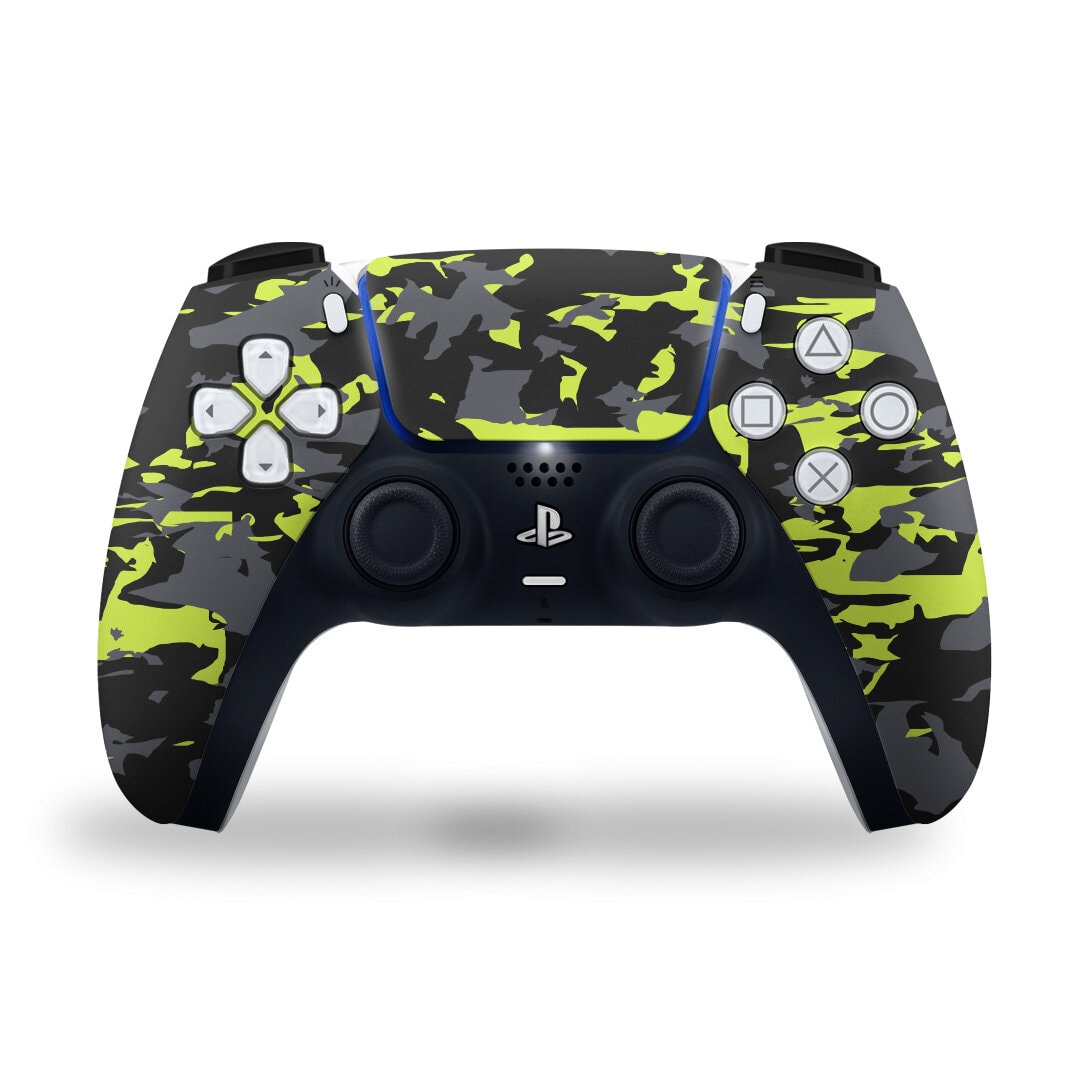 PS5 Green Camouflag Controller Skin 2x - controller skins