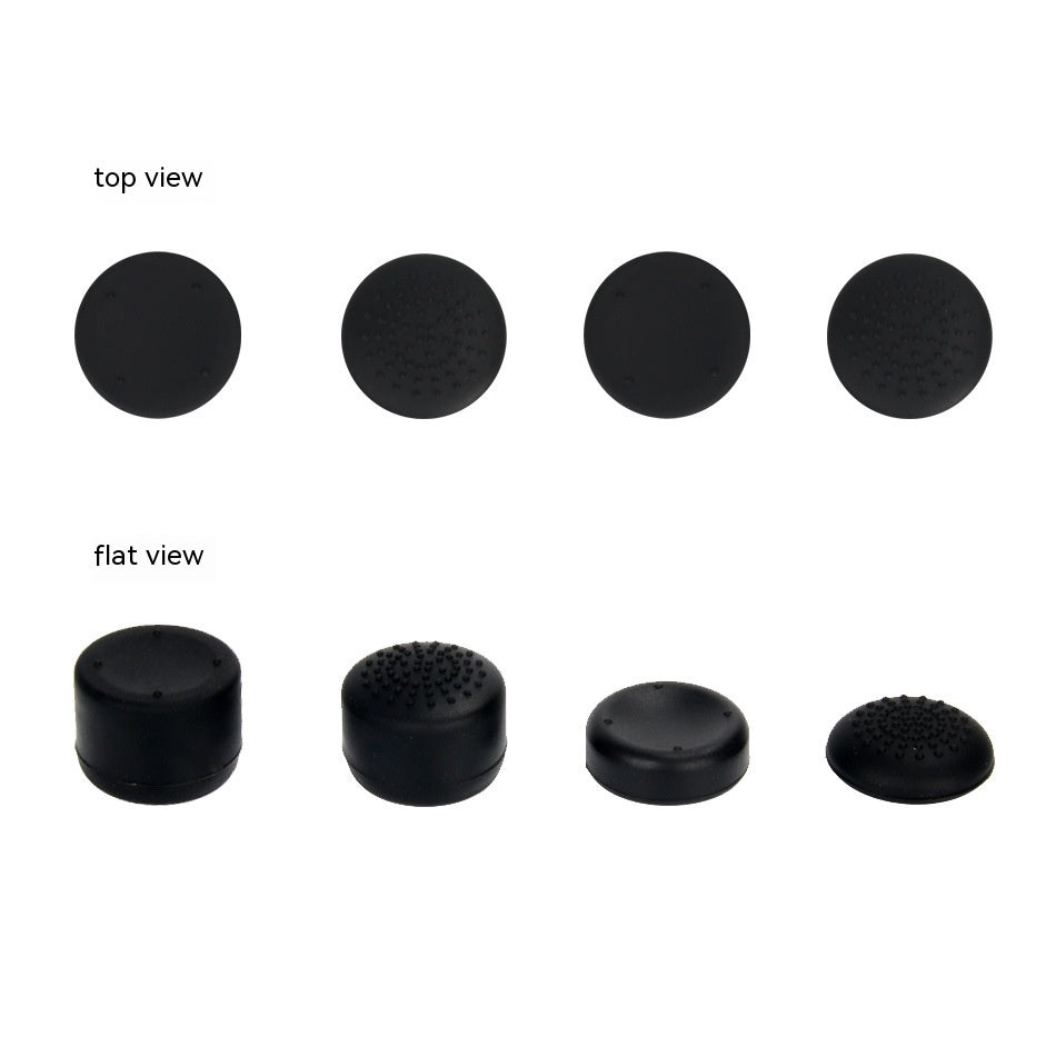 PS5 Handle Joystick Cap Button Silicone Mushroom-shaped Haircut Increased By Sleeve - Black - Electro Accessories