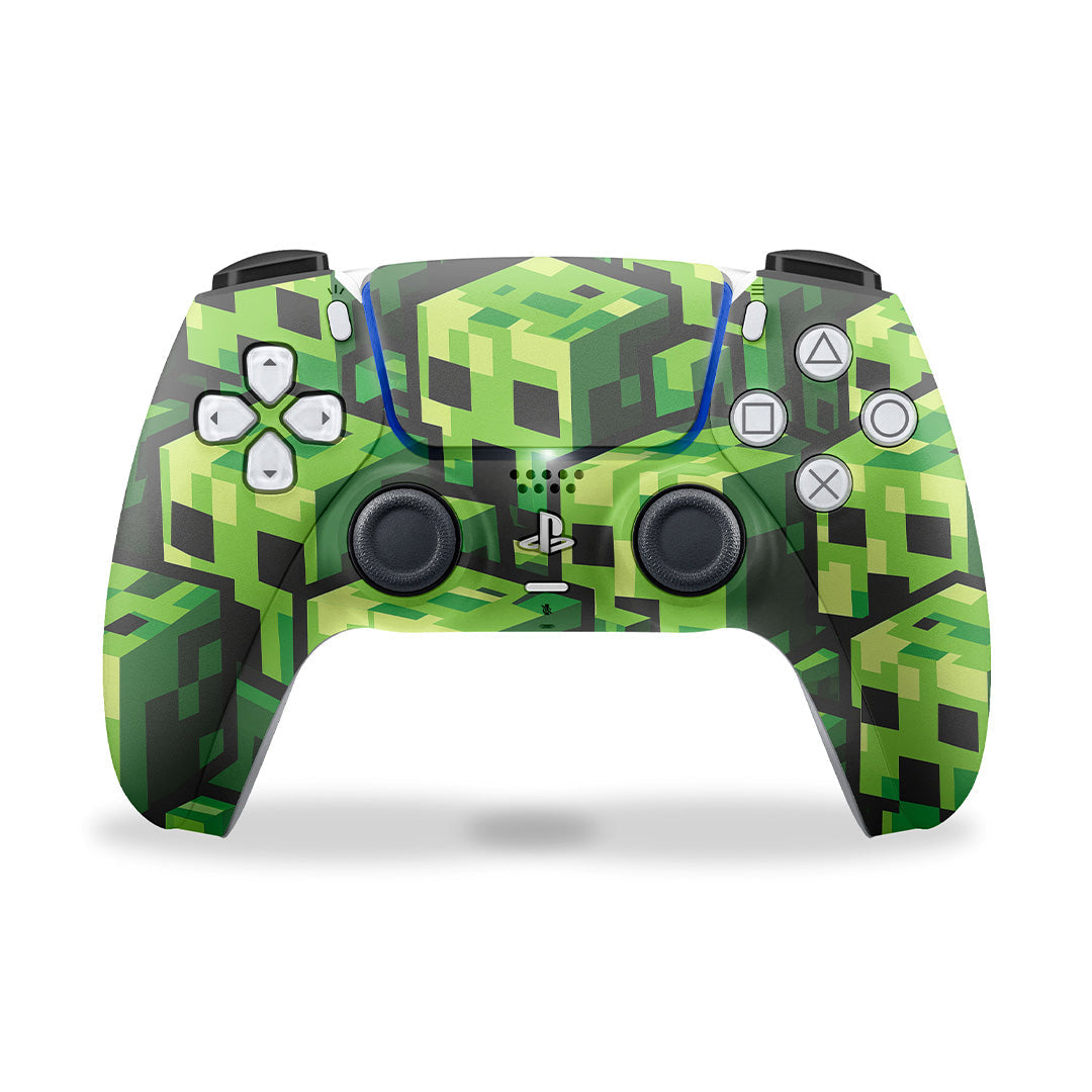 PS5 Minecraft Creeper Controller Skins 2x - controller skins