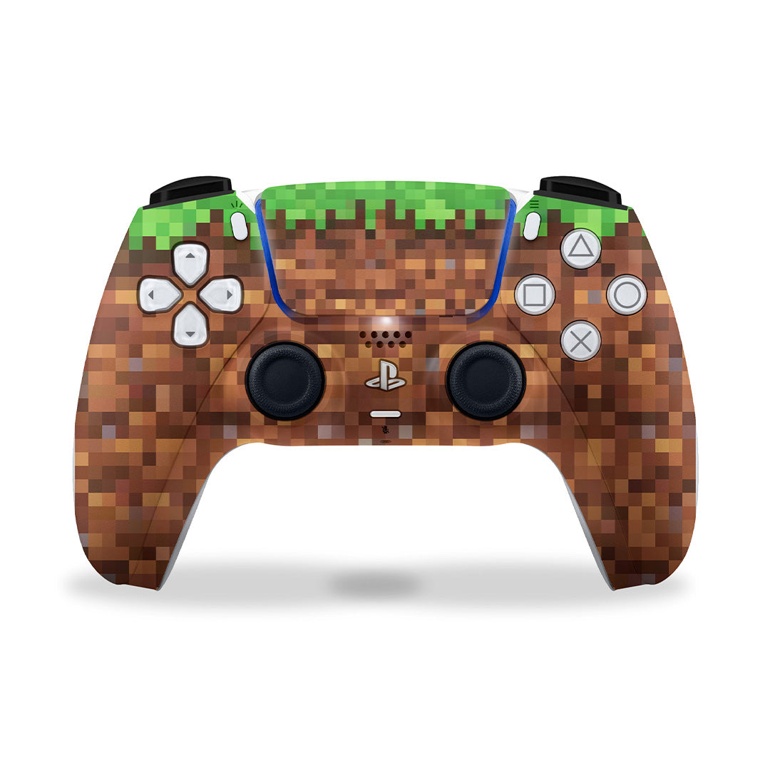 PS5 Minecraft Dirt Controller Skins 2x - controller skins