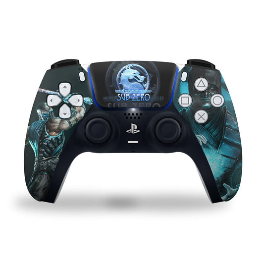 PS5 Mortal Kombat Sub-zero theme controller skins 2x - controller skins