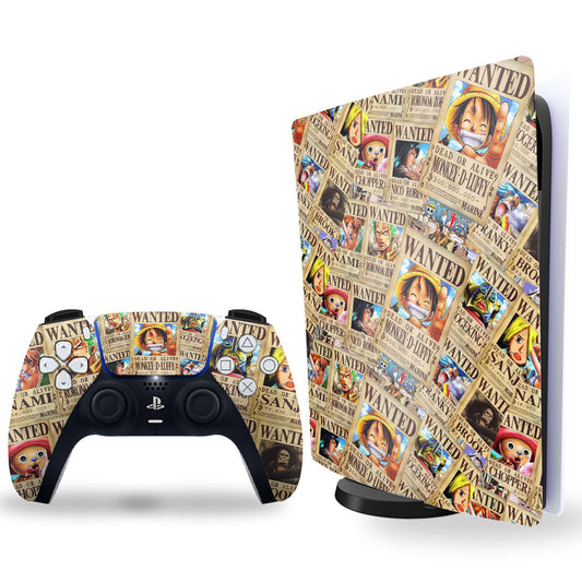 PS5 One piece wanted combo - controller skins