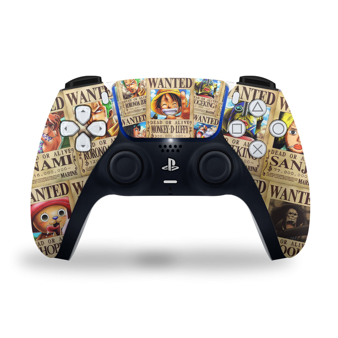 PS5 One Piece wanted Luffy Controller Skins 2x - controller skins