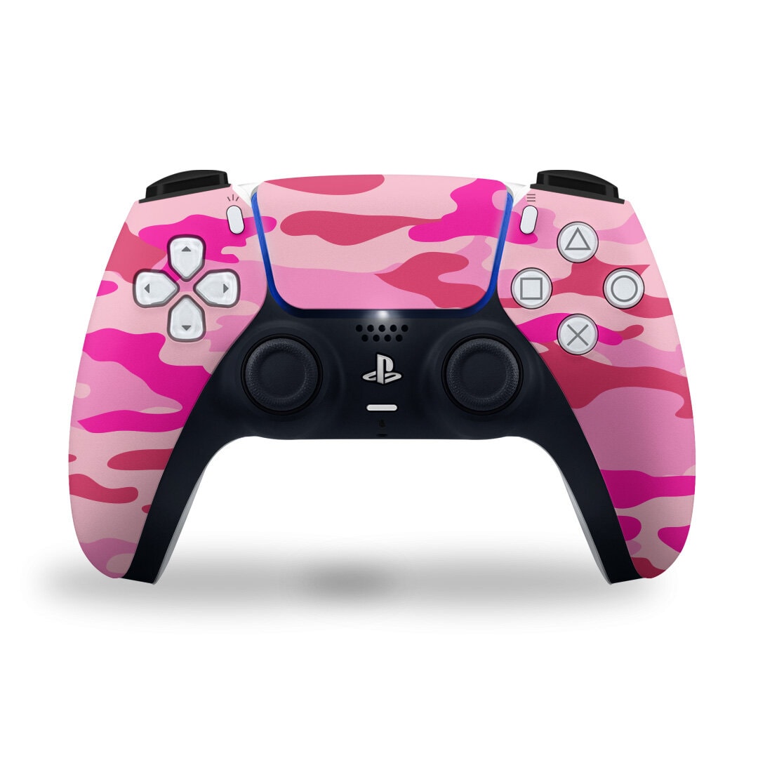 PS5 Pink Camouflag Controller Skin 2x - controller skins