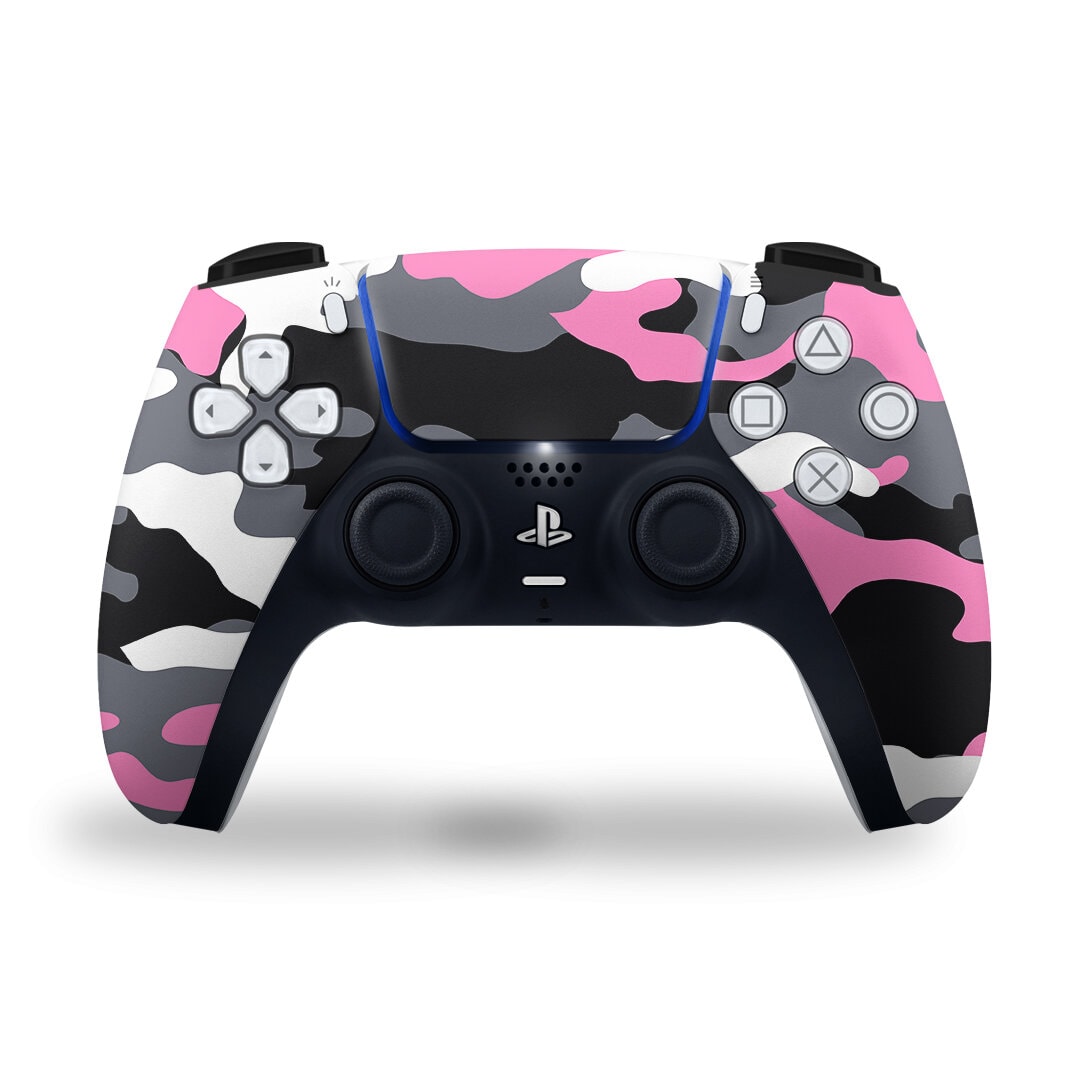 PS5 Pinkish Camouflag Controller Skin 2x - controller skins