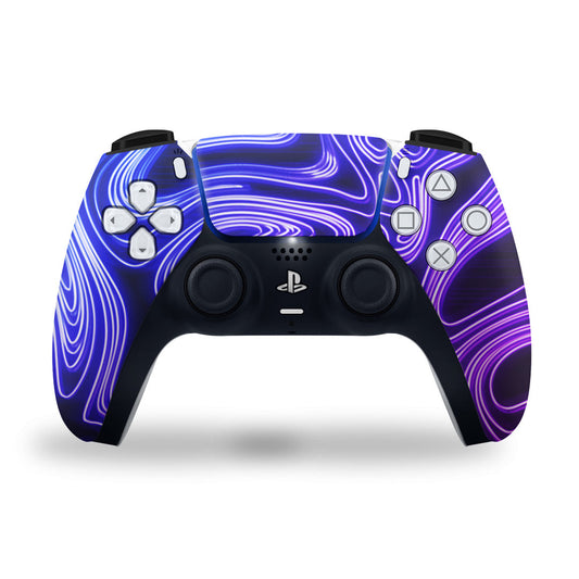 PS5 Purple Neon marbling controller skins 2x - controller skins