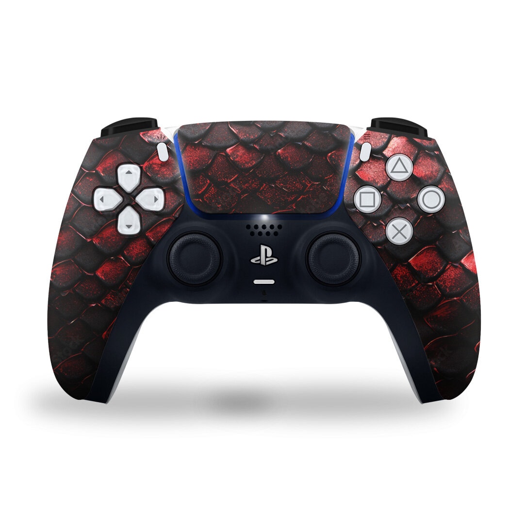 PS5 Red Snake Controller Skin 2x - controller skins