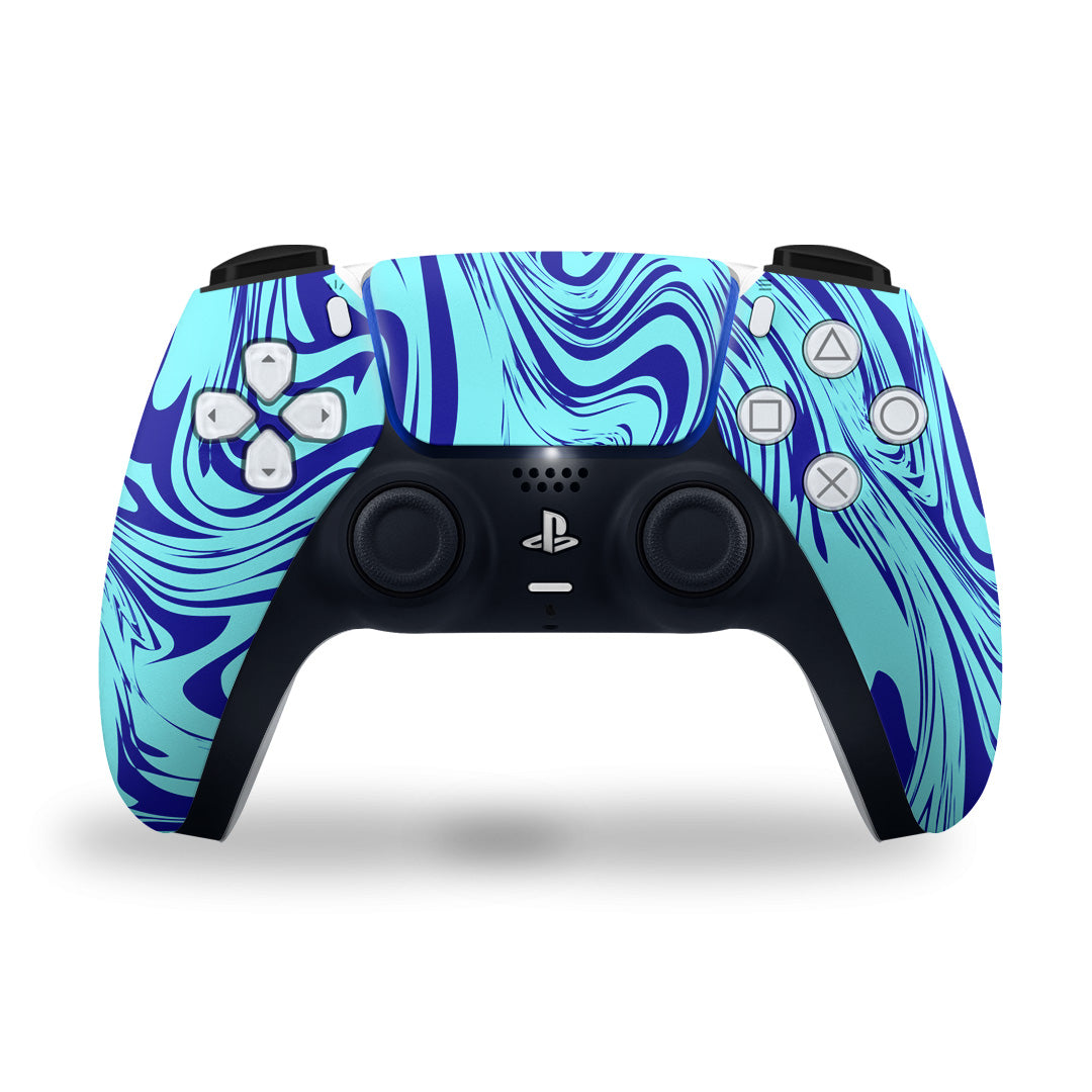 PS5 Sea blue Marble controller skins 2x - controller skins