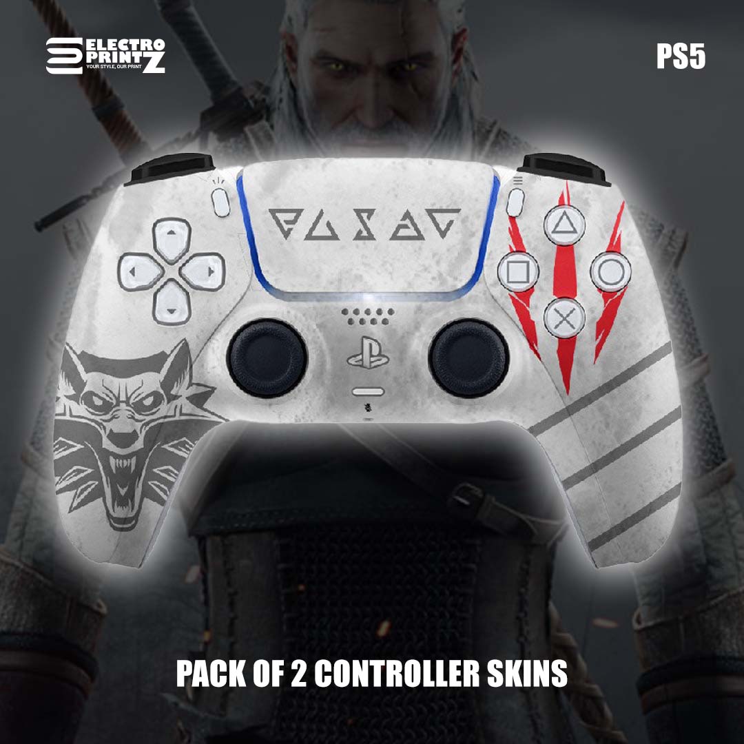 PS5 Witcher 3 controller skins 2x - controller skins