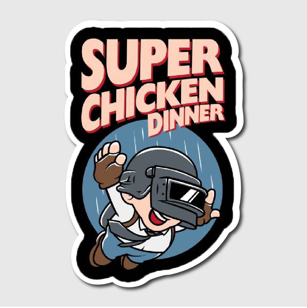 Super Chicken Dinner Sticker