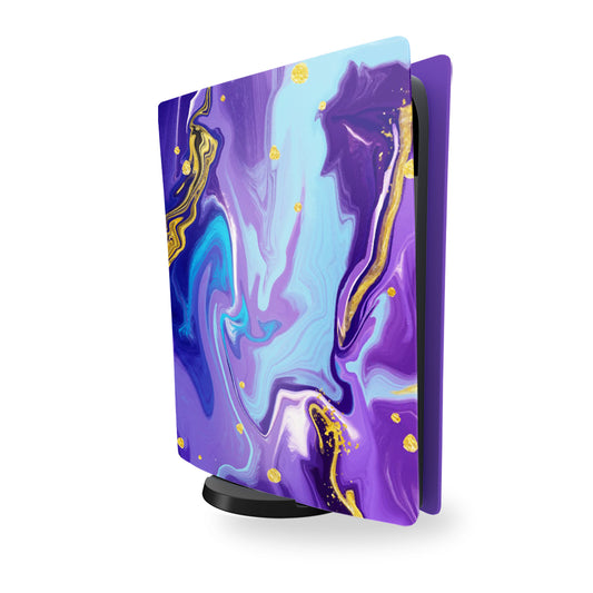 Ps5 Purple Neon marbled console skin