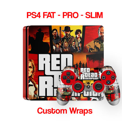 ps4 skin with red dead redemption design