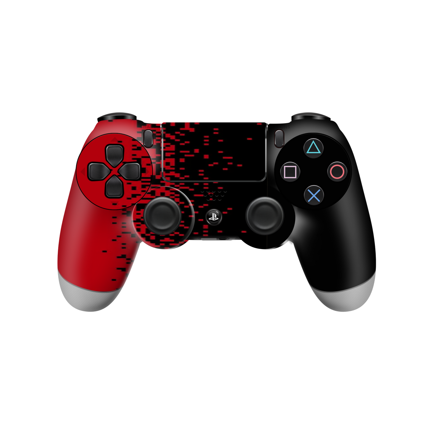 Ps4-red-pixelated-2x-controller-decals/skins