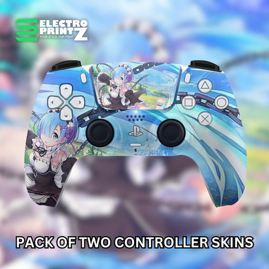 Rem from Re-Zero PS5 Controller Skins 2x - controller skins