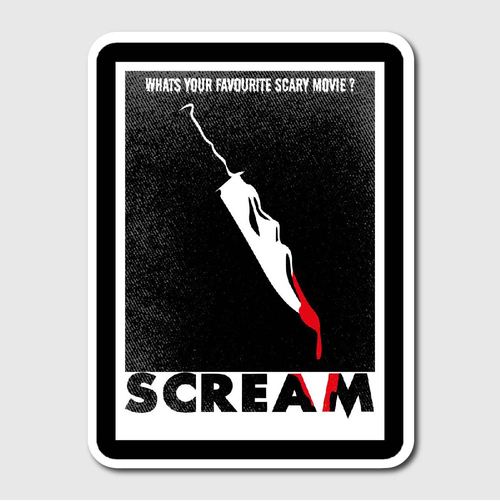 Scream Movie Poster Sticker