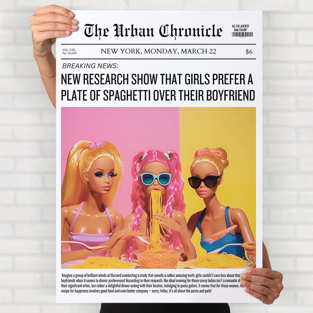 barbie newspaper poster