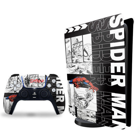 Ps5 skin with spiderman manga design