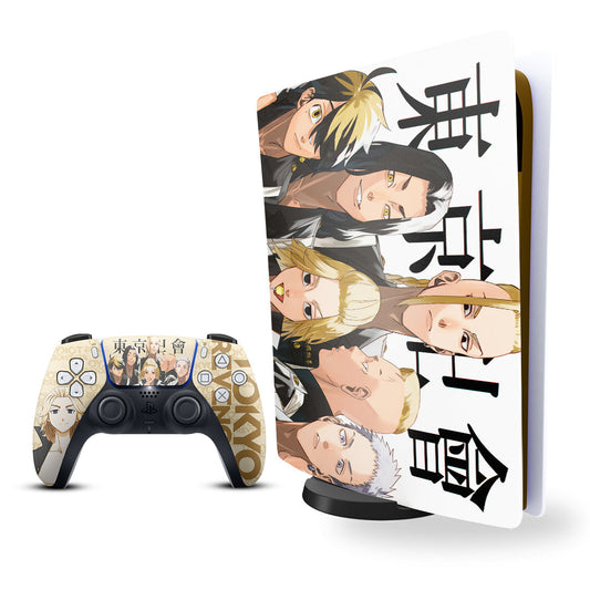 ps5 skin - tokyo revengers all characters console and controllers skin