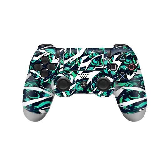 Ps4-white-and-cyan-vector-2x-controller-skins/decals