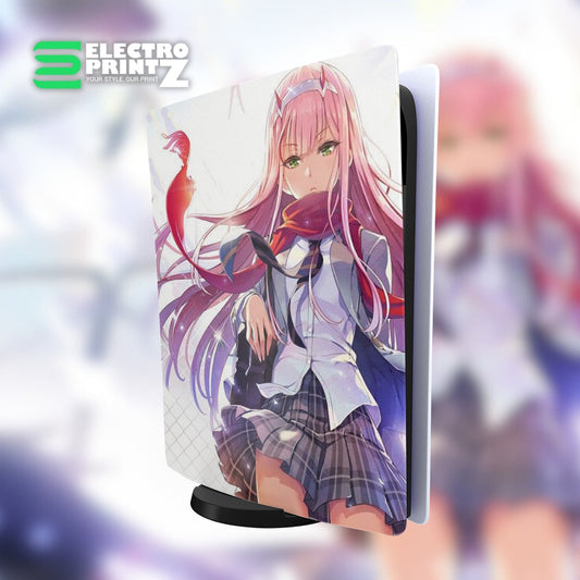 Zero Two from Darling in the Franxx PS5 Console Skin - console skins